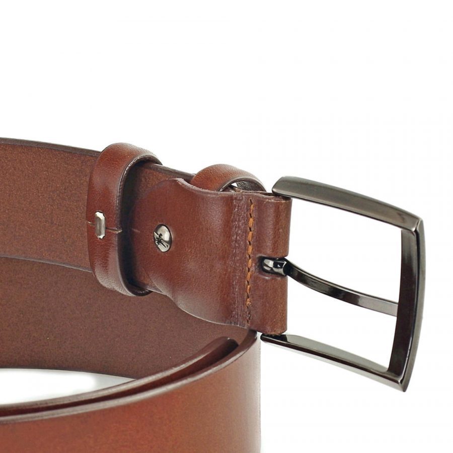 dark tan mens belt for jeans real leather 1 1 2 inch 6