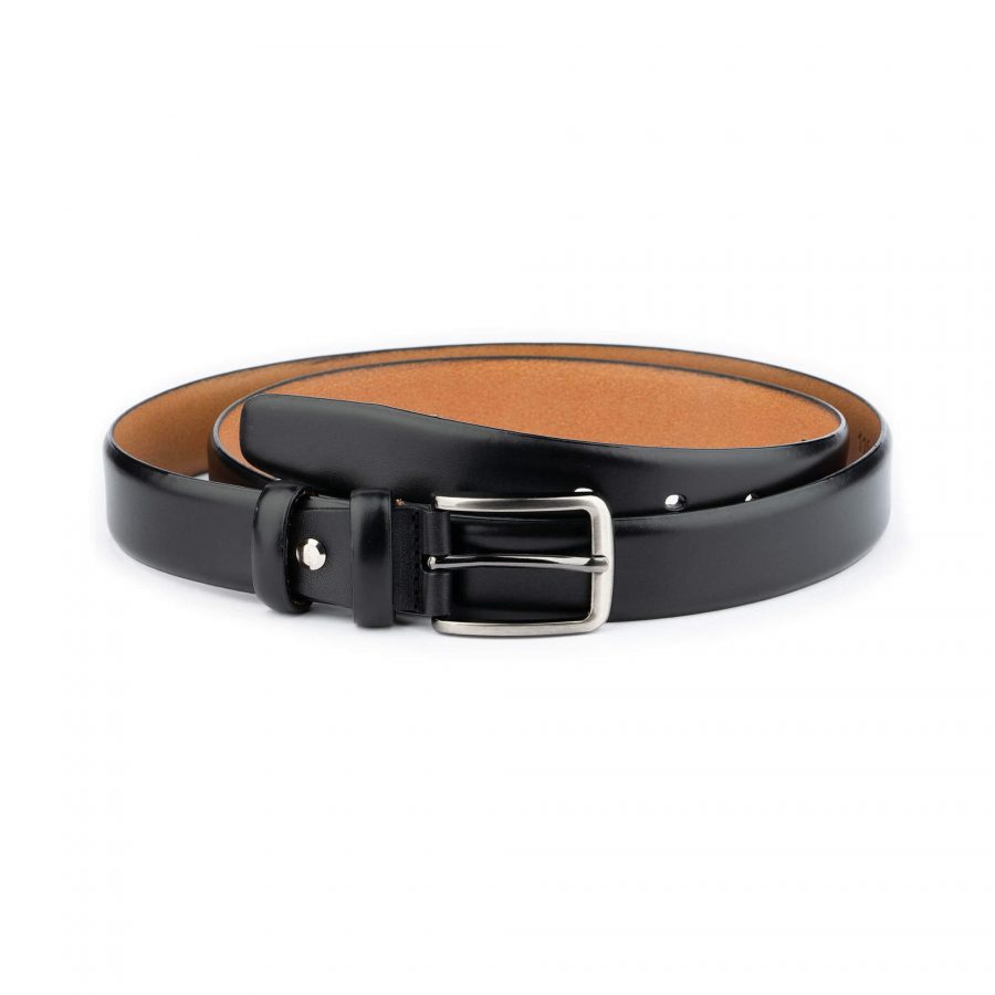 dress belt mens black genuine leather 3 0 cm 1
