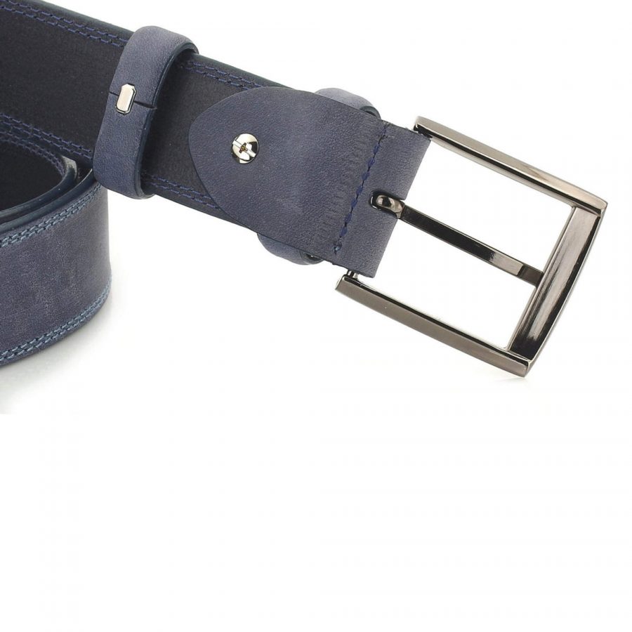 light gray crazy horse leather belt for jeans 4 0 cm 7
