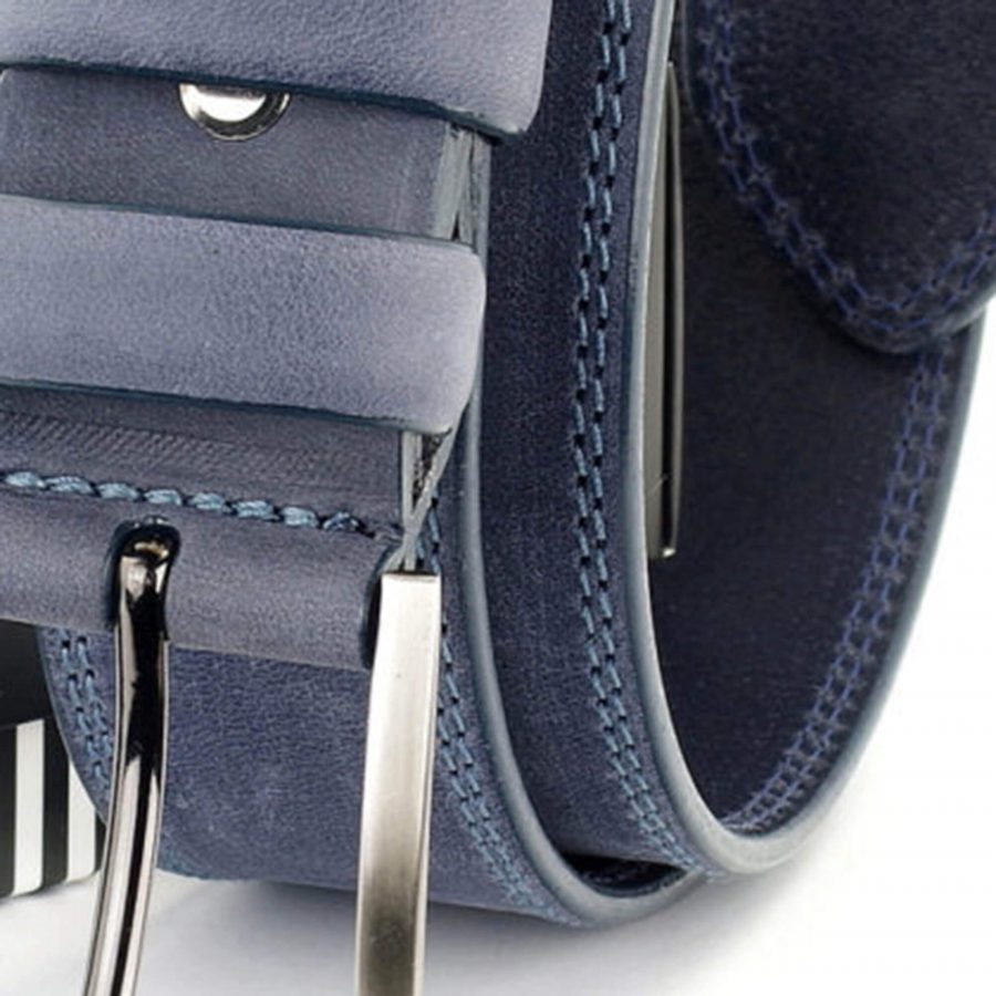 light gray crazy horse leather belt for jeans 4 0 cm 8