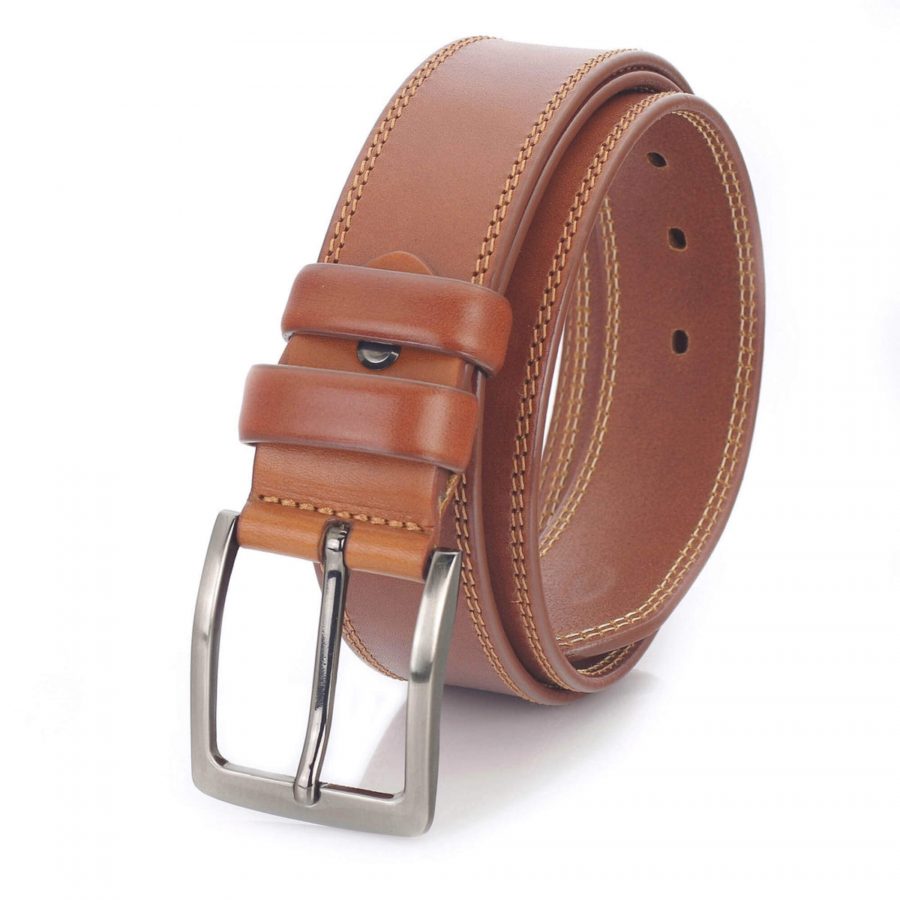 light tan belt for jeans mens real thick leather 4 0 cm 2