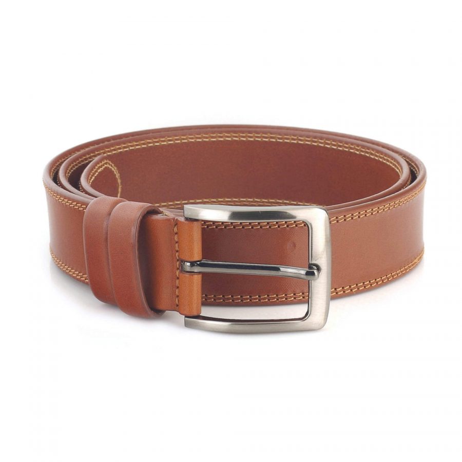 light tan belt for jeans mens real thick leather 4 0 cm 4