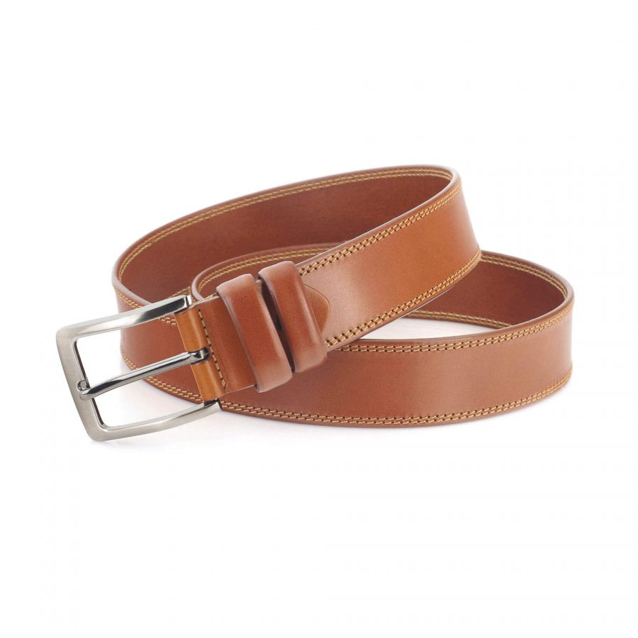 light tan belt for jeans mens real thick leather 4 0 cm 5