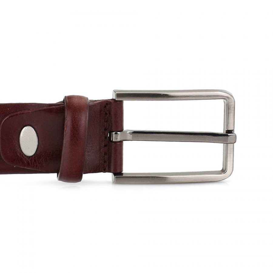 men s cognac belt for suit genuine leather 3 5 cm 3