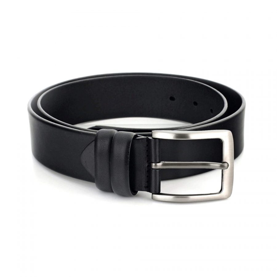 mens belt for black jeans wide thick real leather 3
