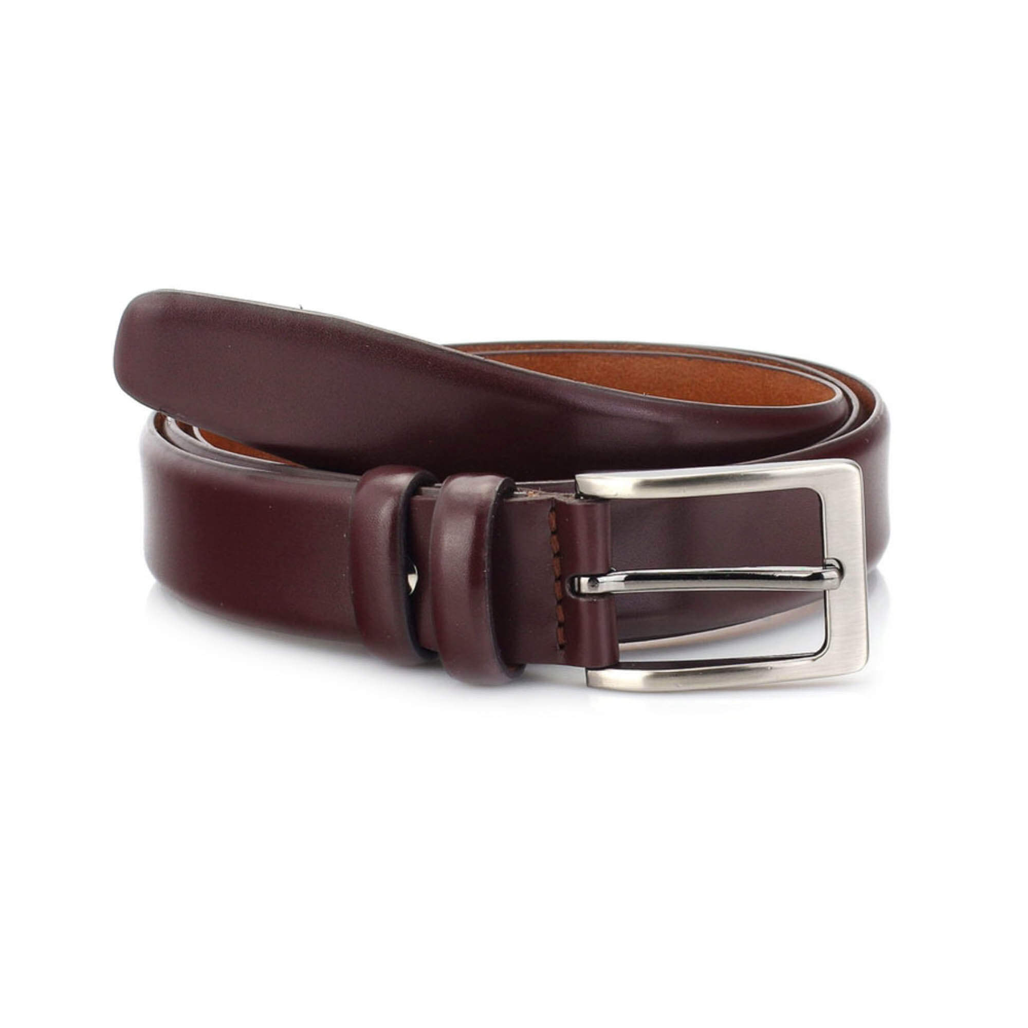 Buy Mens Burgundy Belt For Suit - Real Leather 1 1/8 Inch