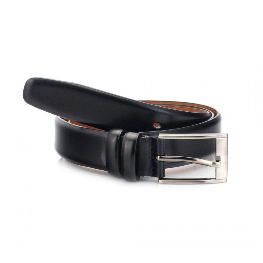 mens suit belt black genuine leather 1 1 8 inch 2