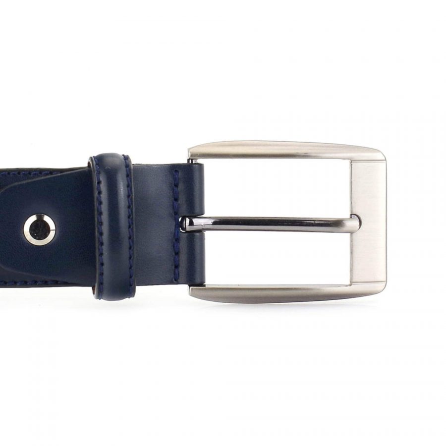 navy blue men s suit belt real smooth leather 3 5 cm 3