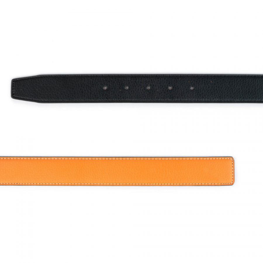 orange vegan belt strap for buckles reversible 35 mm 2