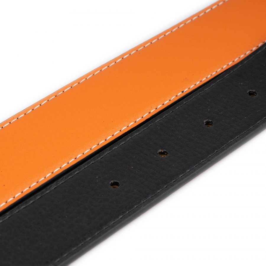 orange vegan belt strap for buckles reversible 35 mm 3