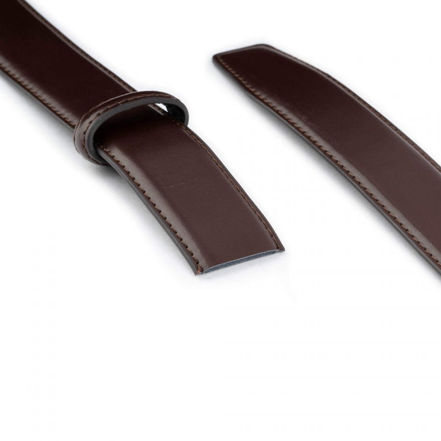 ratchet vegan belt strap replacement dark brown 3 5 cm 3