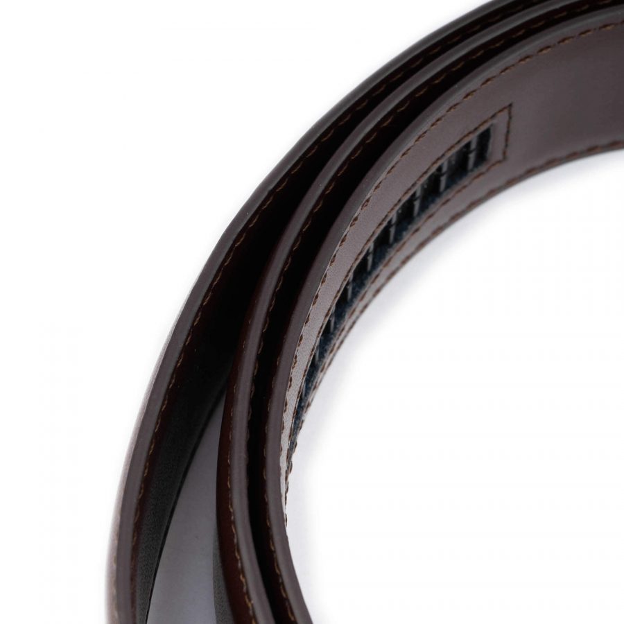 ratchet vegan belt strap replacement dark brown 3 5 cm 5