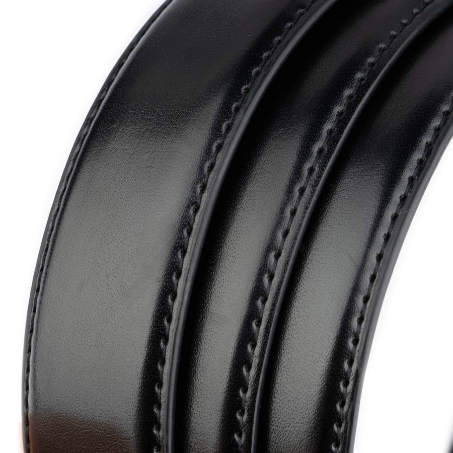 ratchet vegan leather belt strap replacement black 3 0 cm 3