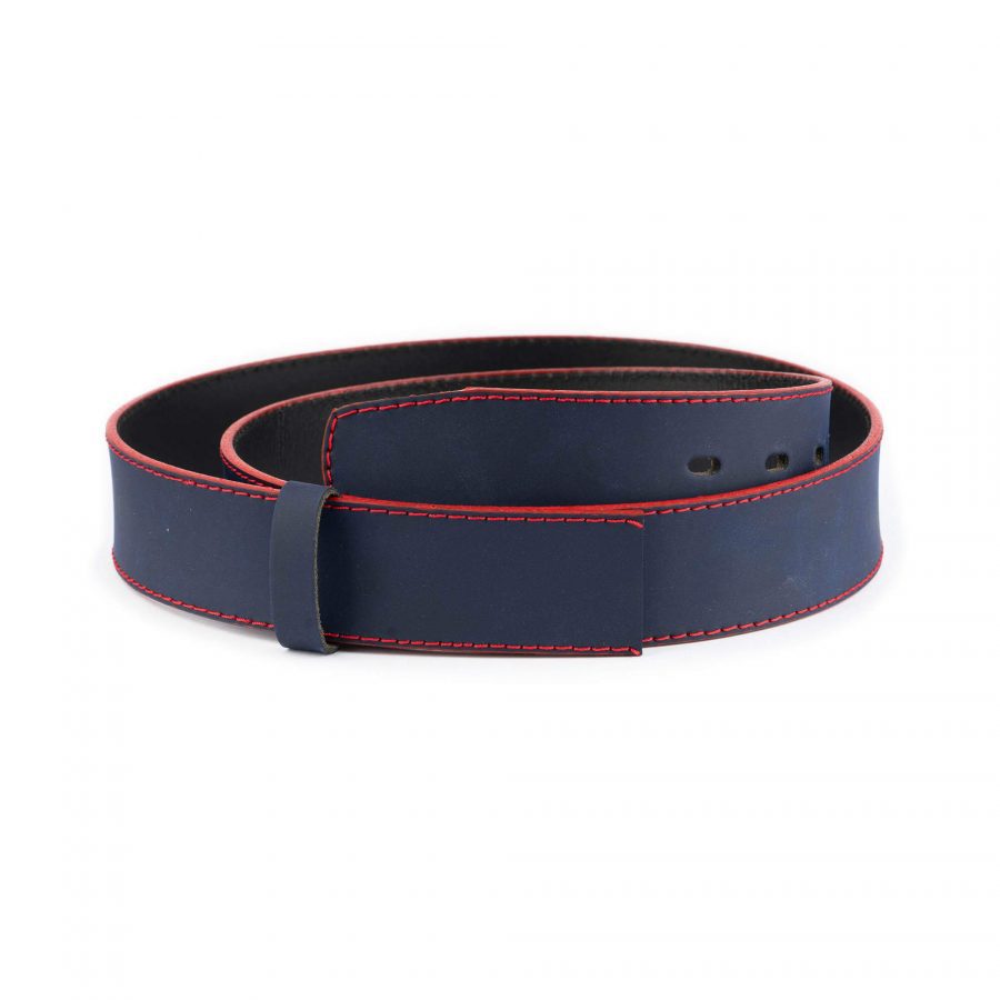 replacement belt strap for buckles blue with red 1 1 2 inch 1