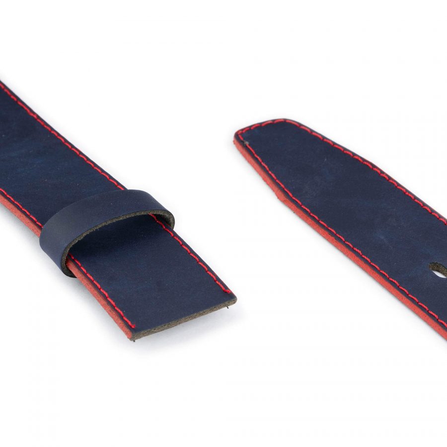 replacement belt strap for buckles blue with red 1 1 2 inch 3