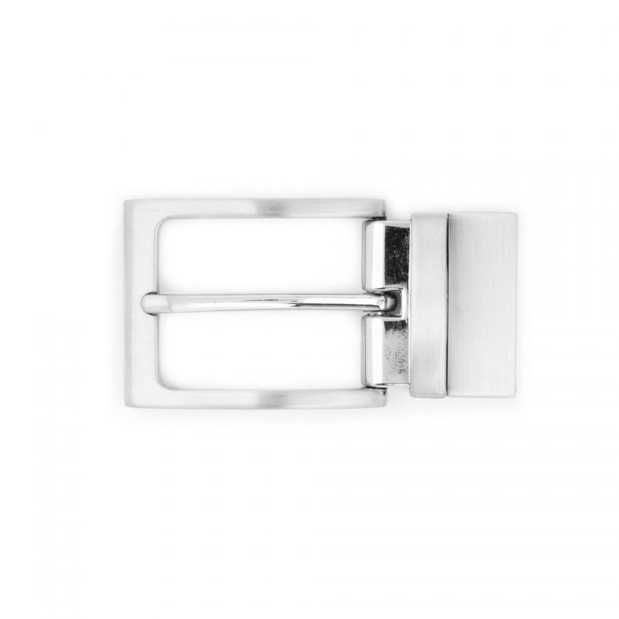 replacement reversible belt buckle silver 3 5 cm 2