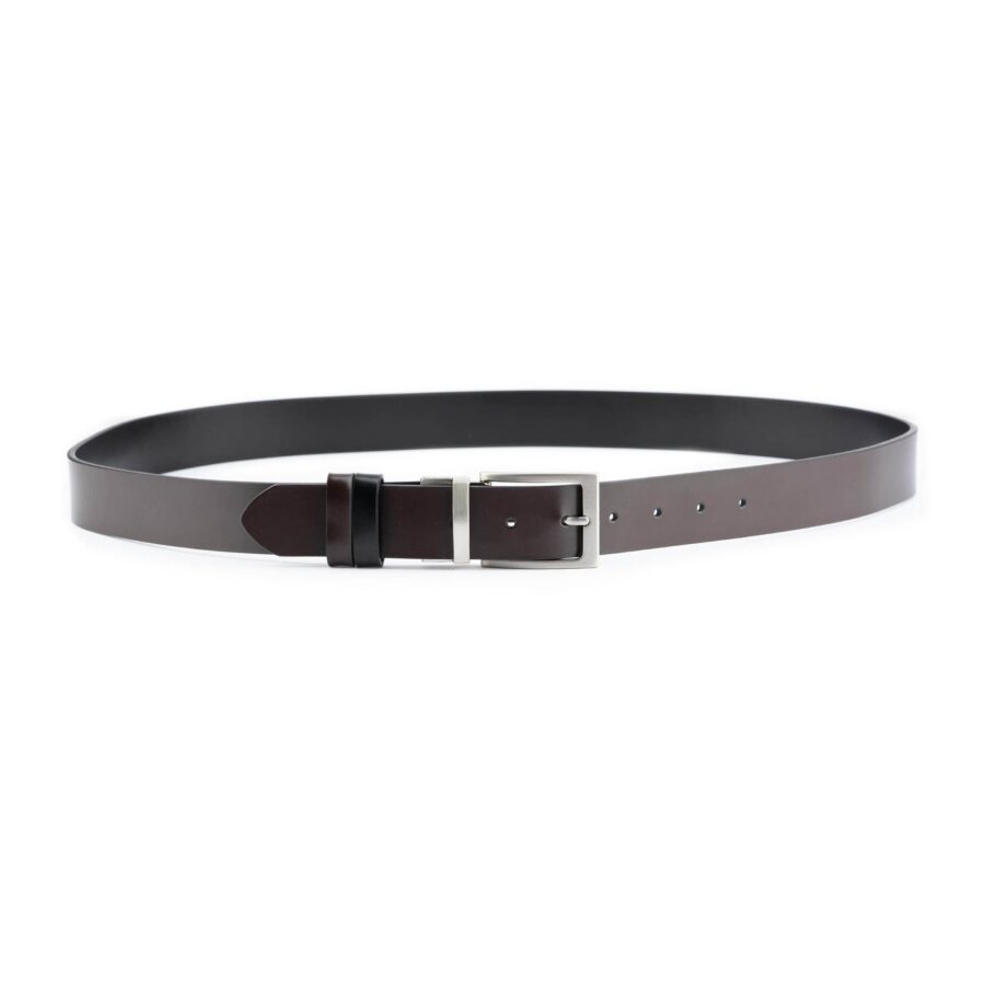 Alp Microfiber Mens Black Vegan Reversible Belt