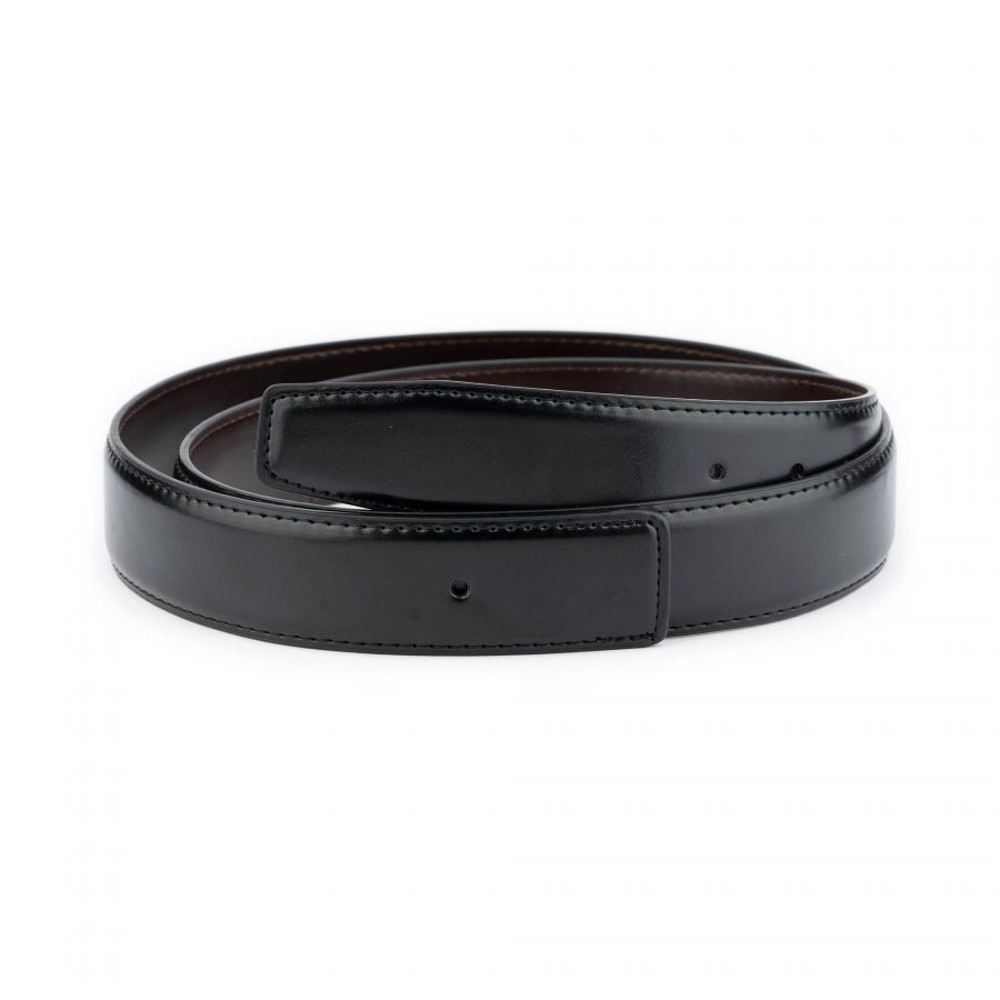 reversible vegan leather belt strap with hole for buckle 1