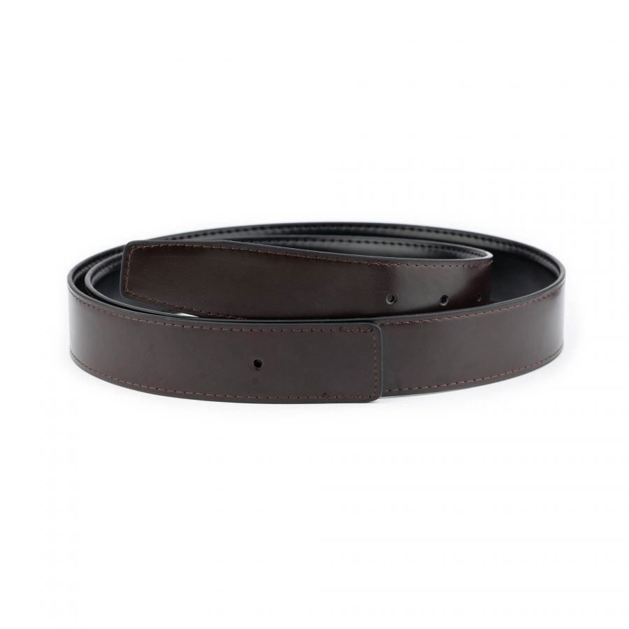 reversible vegan leather belt strap with hole for buckle 2