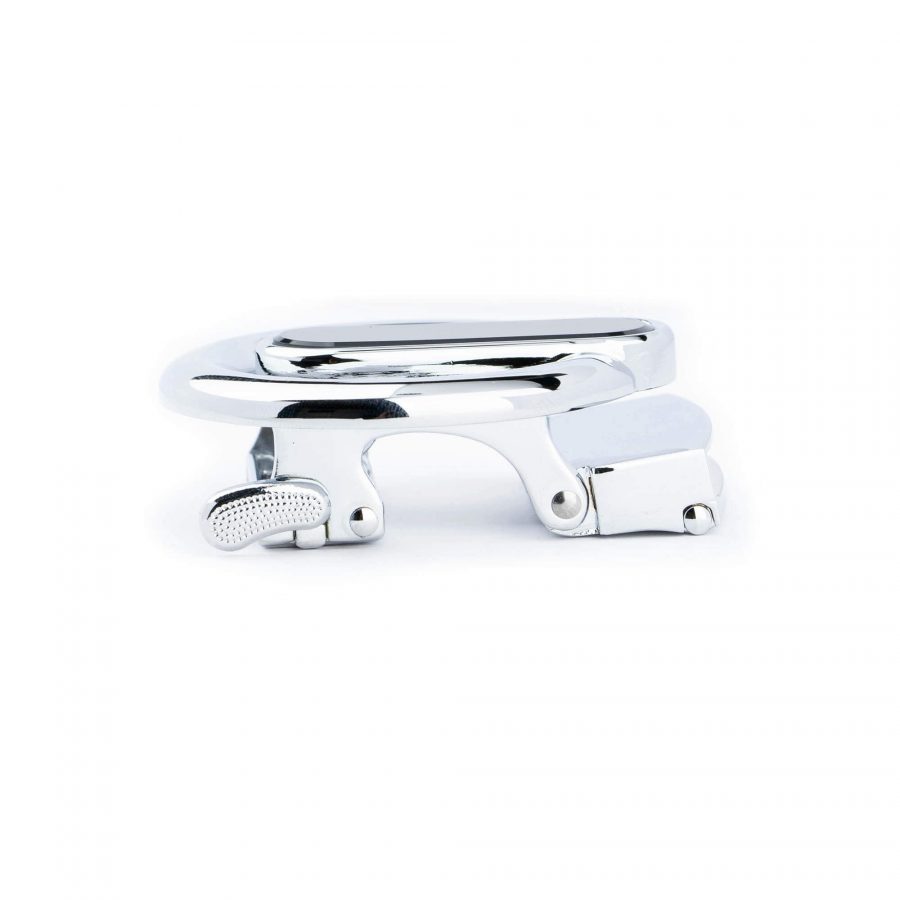 silver round ratchet buckle for womens belts 3