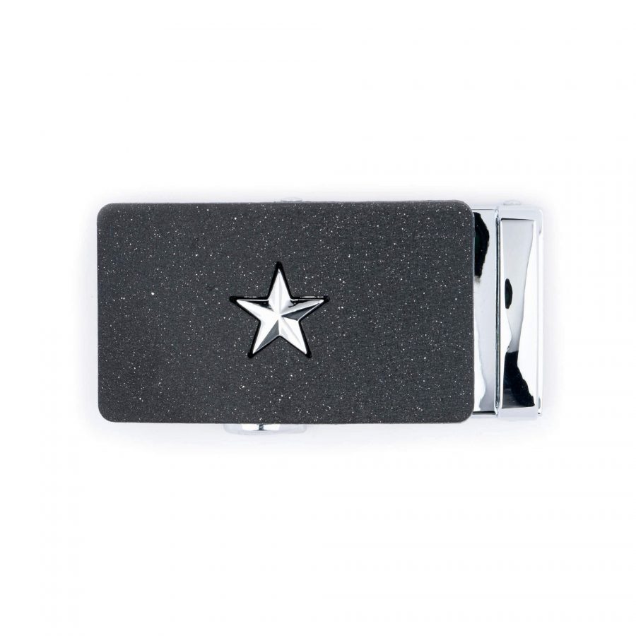 stylish mens ratcheting buckle with silver star 2