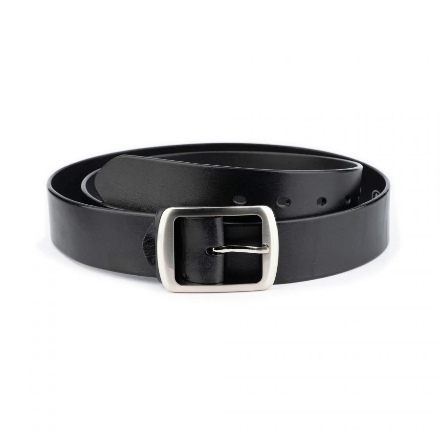 thick wide leather belt for ladies 4 0 cm black 1