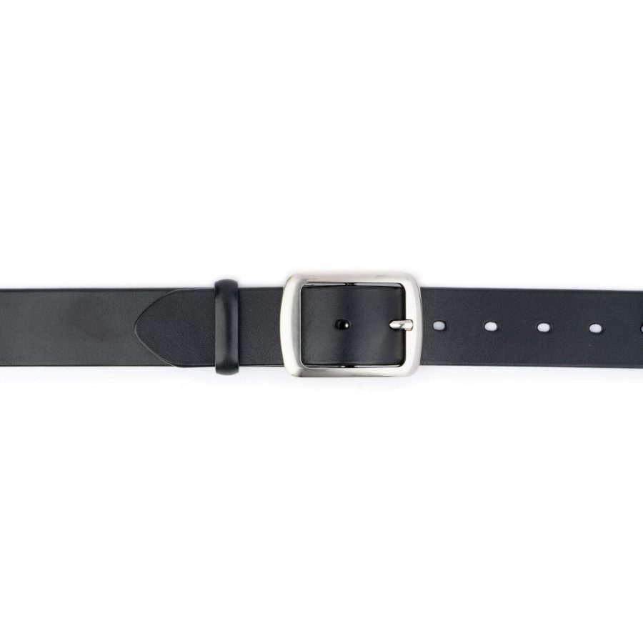 thick wide leather belt for ladies 4 0 cm black 3