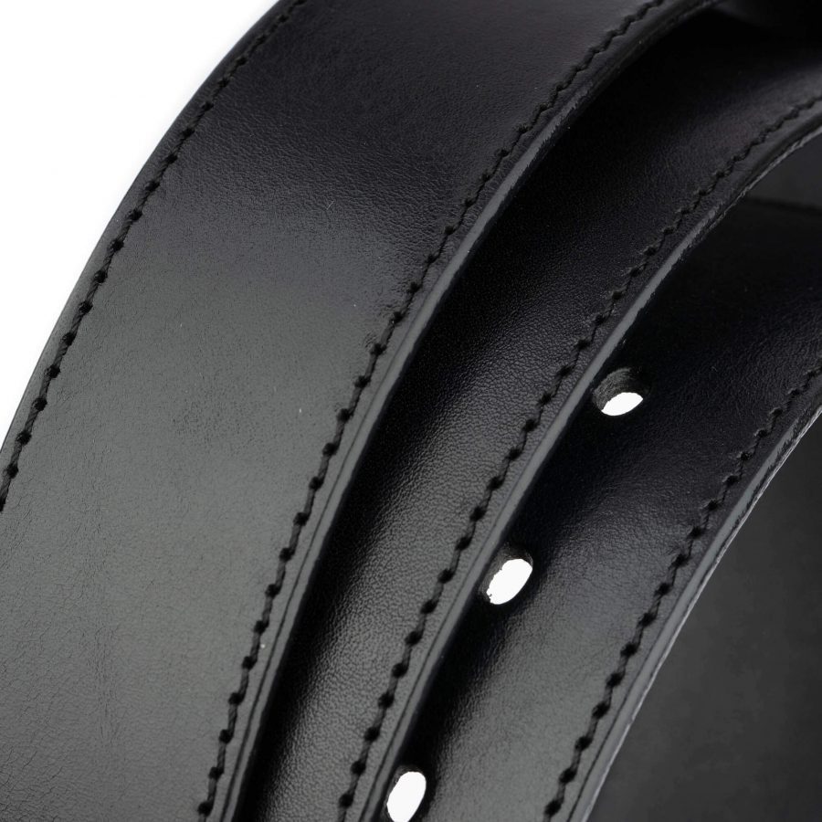 thick womens belt for jeans 4 0 cm black real leather 7