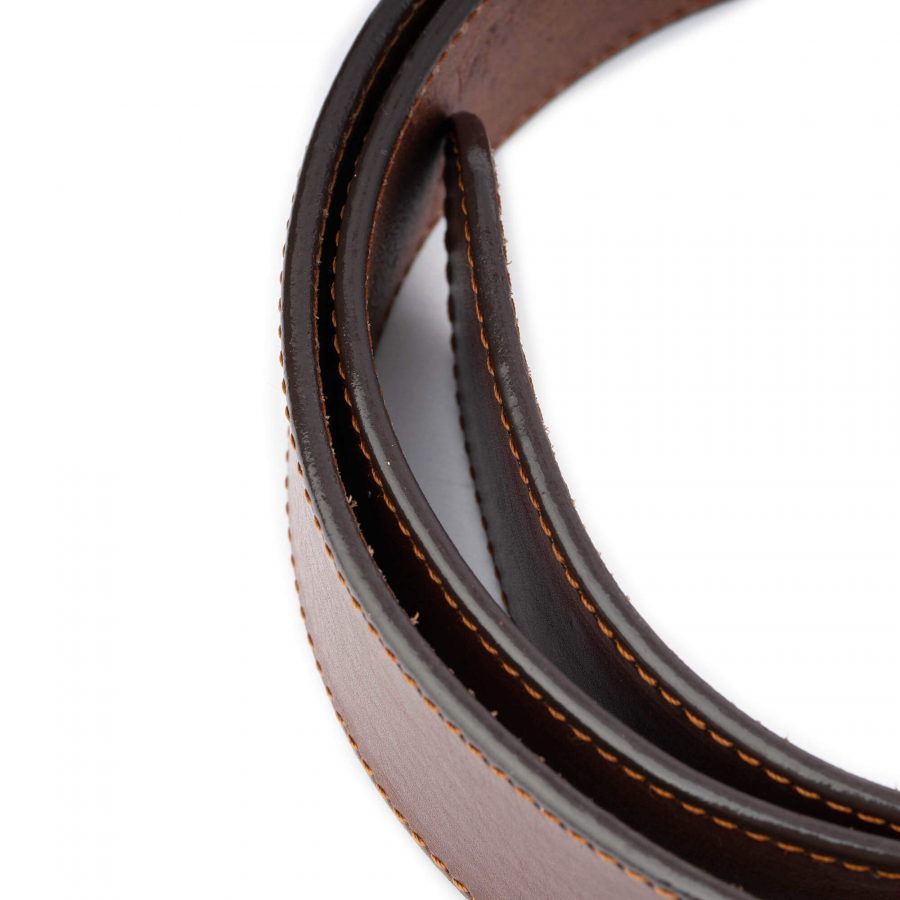 thick womens belt for jeans 4 0 cm brown real leather 5