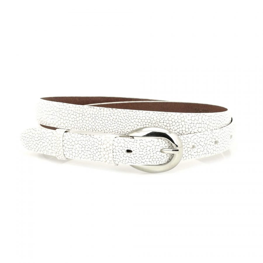 unique womens white belt for dresses real leather 5