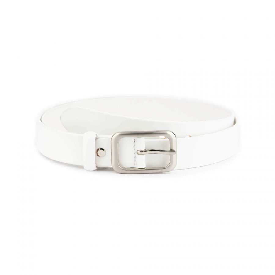 white leather belt for ladies 3 0 cm genuine leather 1