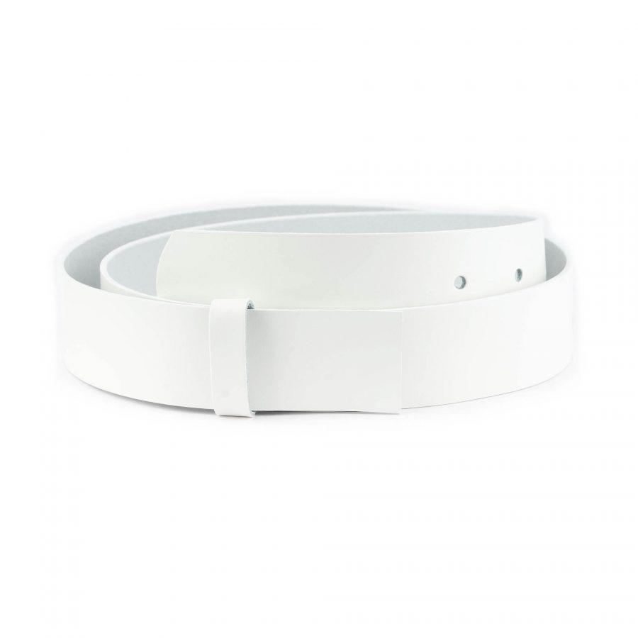 white leather belt strap for buckles 1 1 2 inch leather 1