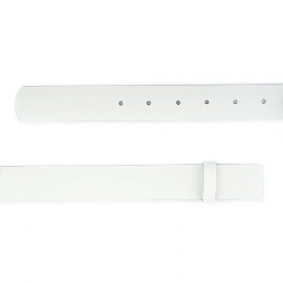white leather belt strap for buckles 1 1 2 inch leather 2