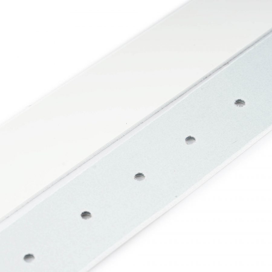 white leather belt strap for buckles 1 1 2 inch leather 3