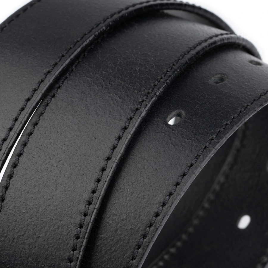 wide belt for mens jeans 4 0 cm black real leather 7