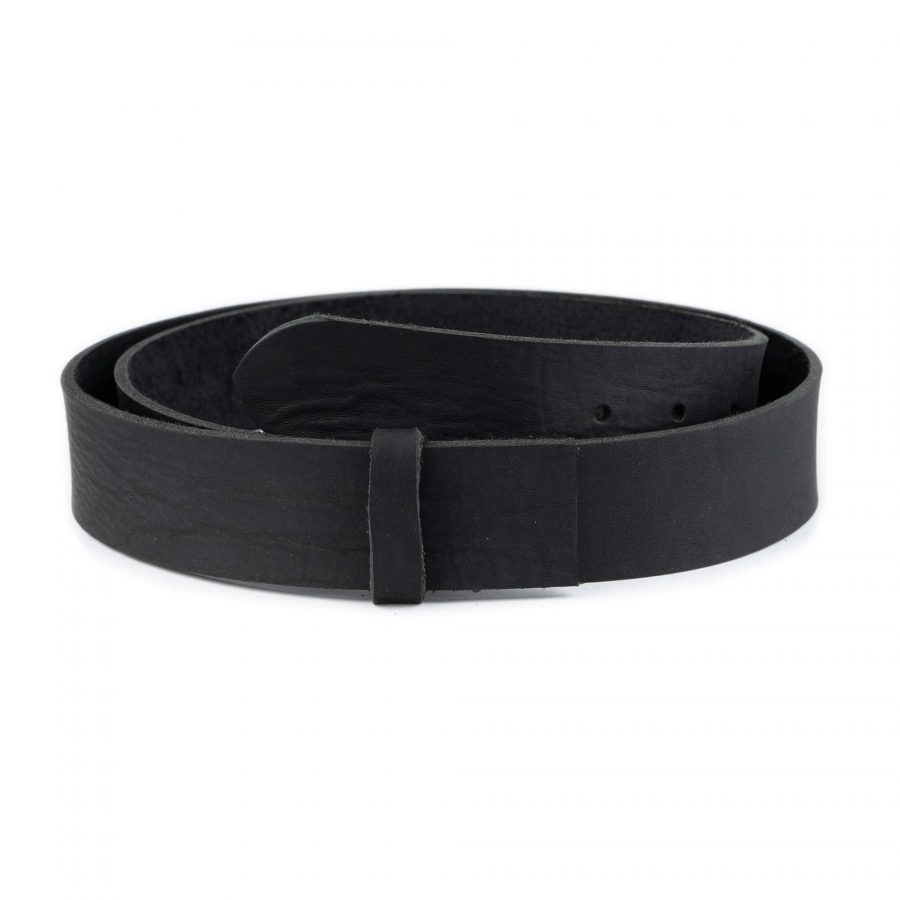 black crazy horse leather belt strap 4 0 cm replacement 1