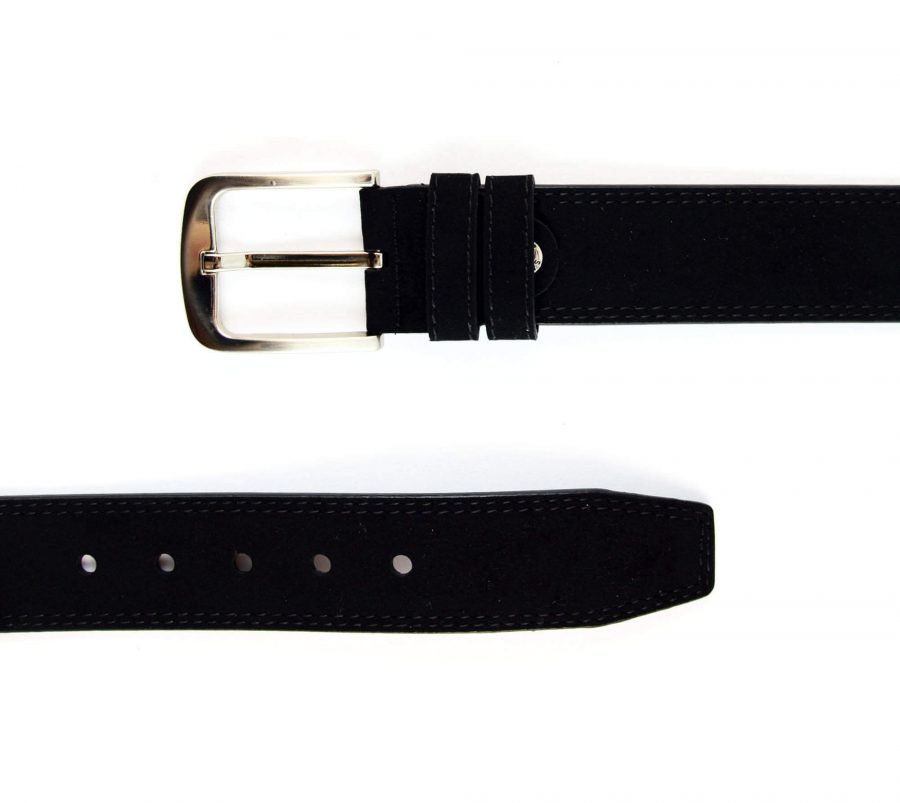black suede womens belt for jeans real leather 351049 2