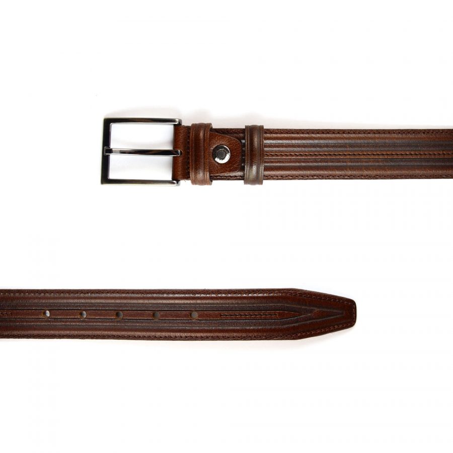 brown good quality belt for jeans real leather 351071 2