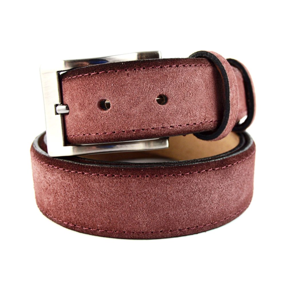 Novak Brown Suede Leather Men's Belt