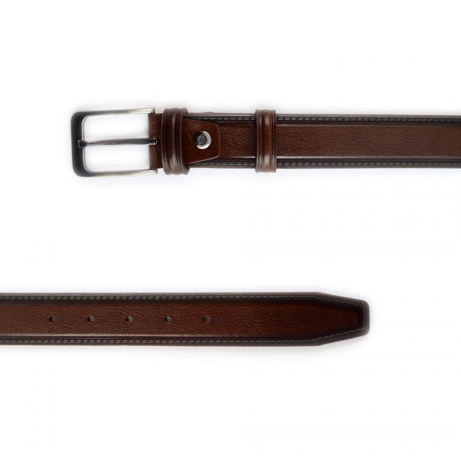 chinos belt for men genuine brown leather 351069 2
