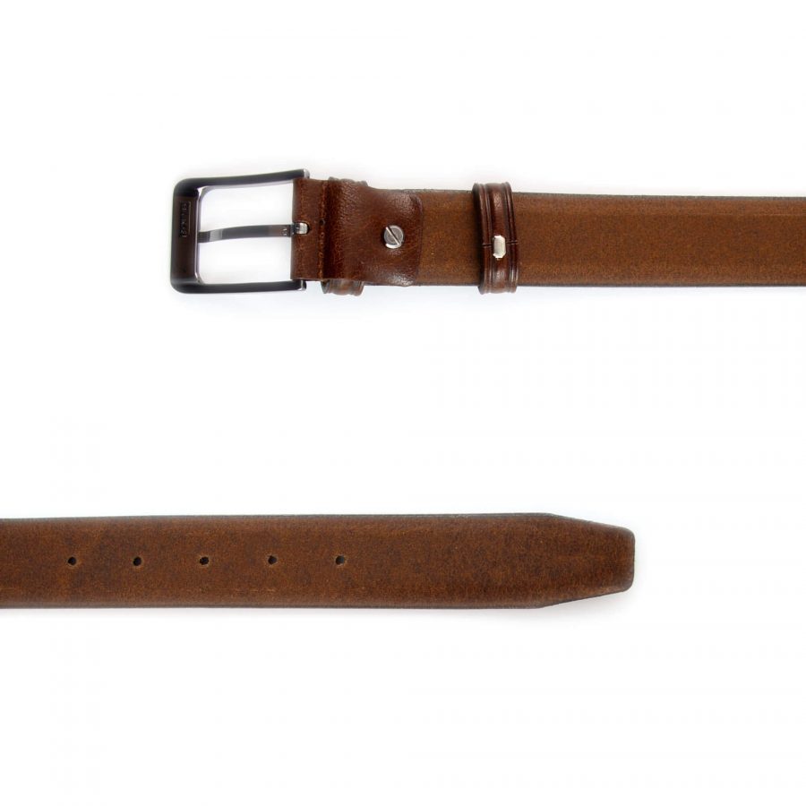 chinos belt for men genuine brown leather 351069 3