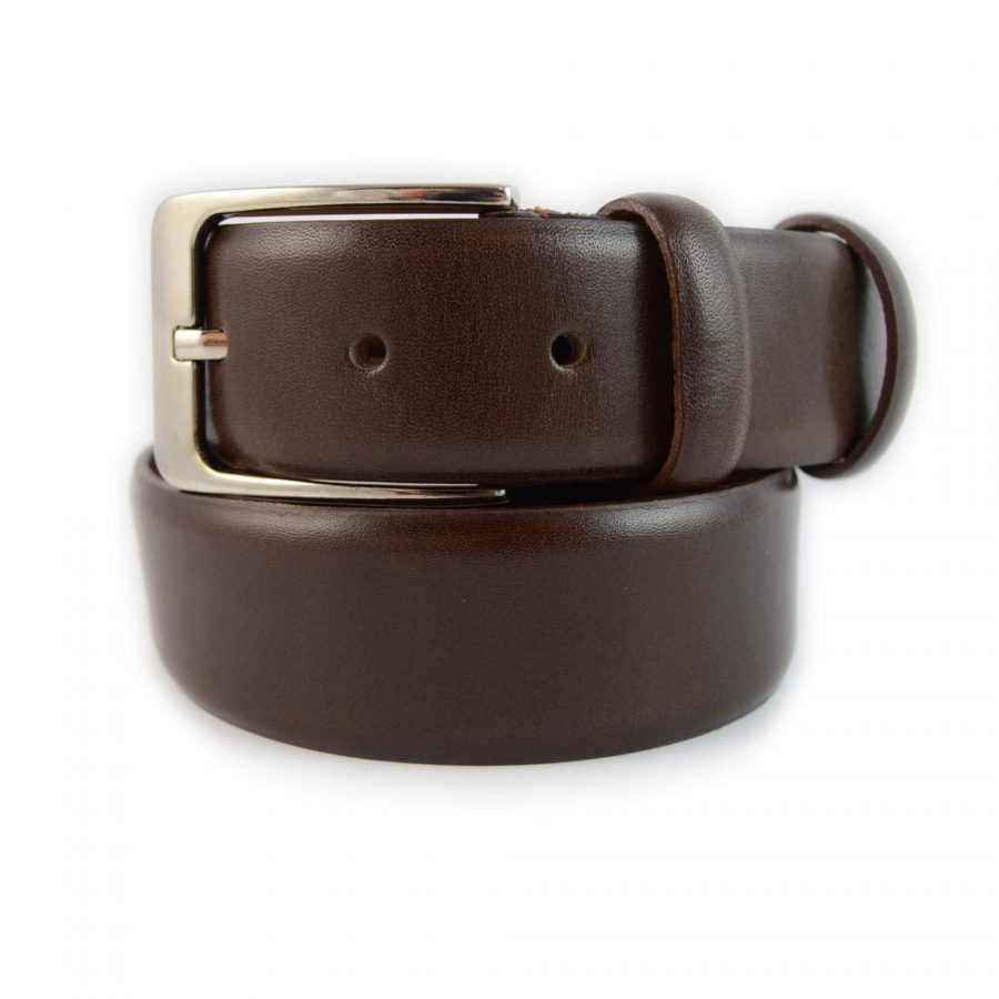dark brown belt for mens suit real leather 351059 1