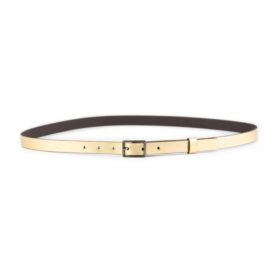 golden belt for dress genuine leather 2 0 cm 2