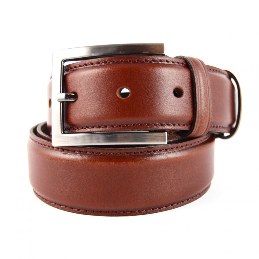 mens belt formal cognac leather 351081 1