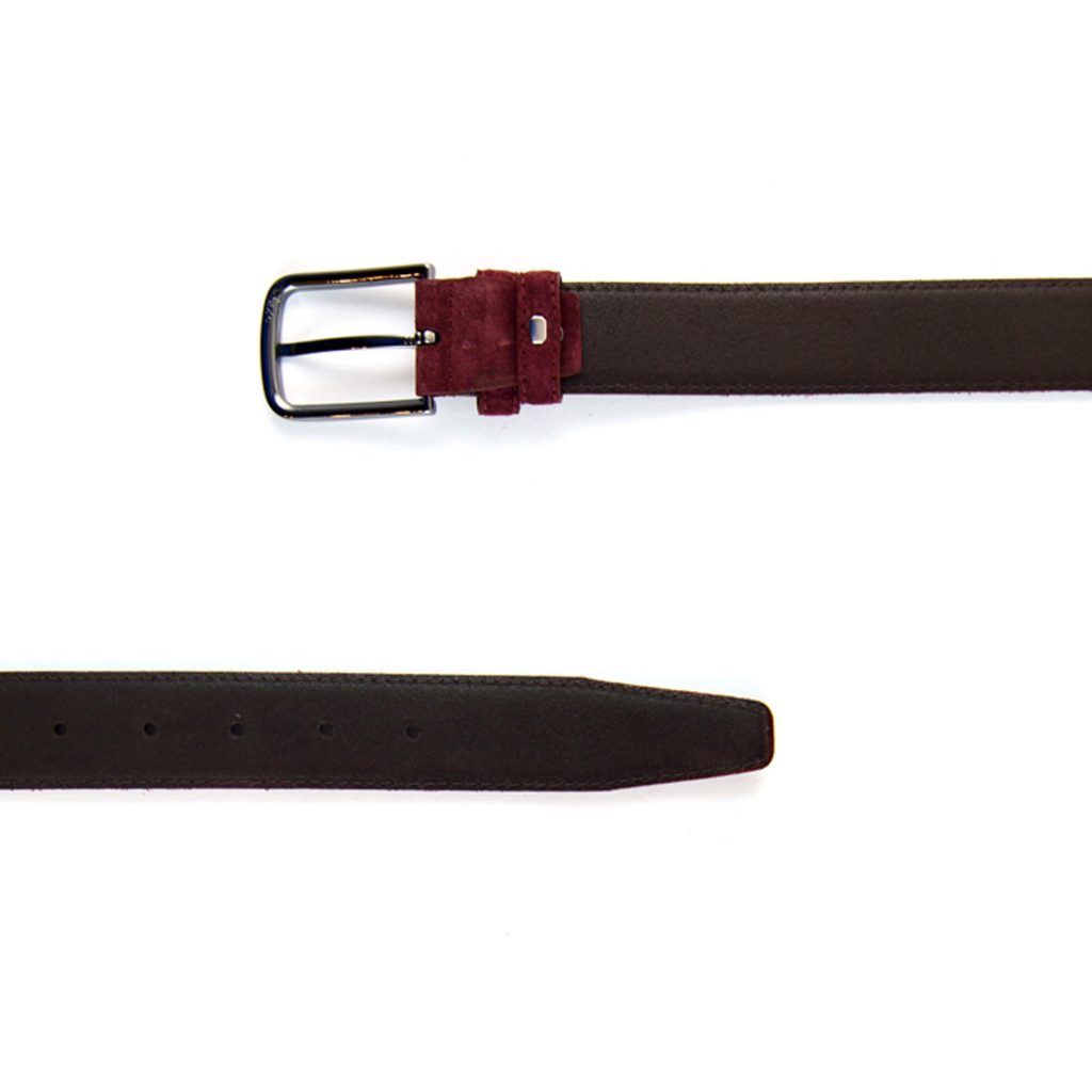 Bugatchi Men's Leather Braided Belt -  Bordeaux main image 1