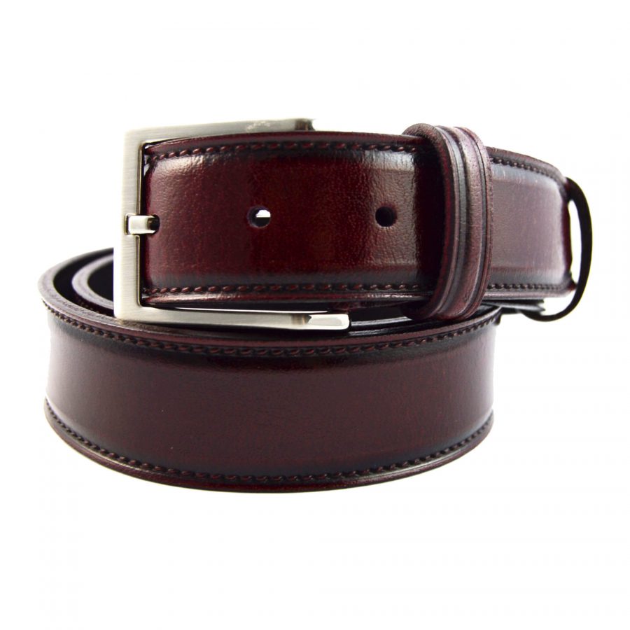 mens cordovan belt genuine leather 351068 1