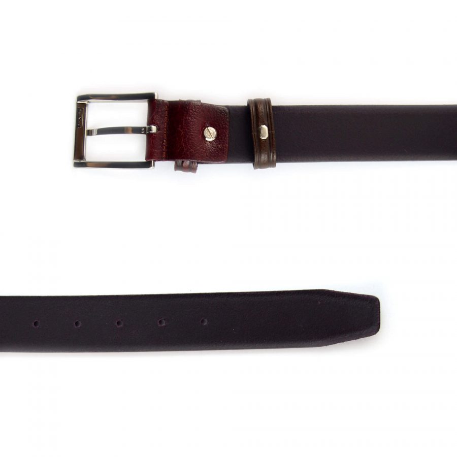 mens cordovan belt genuine leather 351068 2
