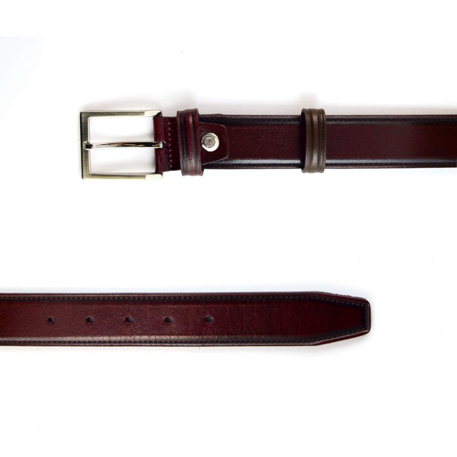 mens cordovan belt genuine leather 351068 3