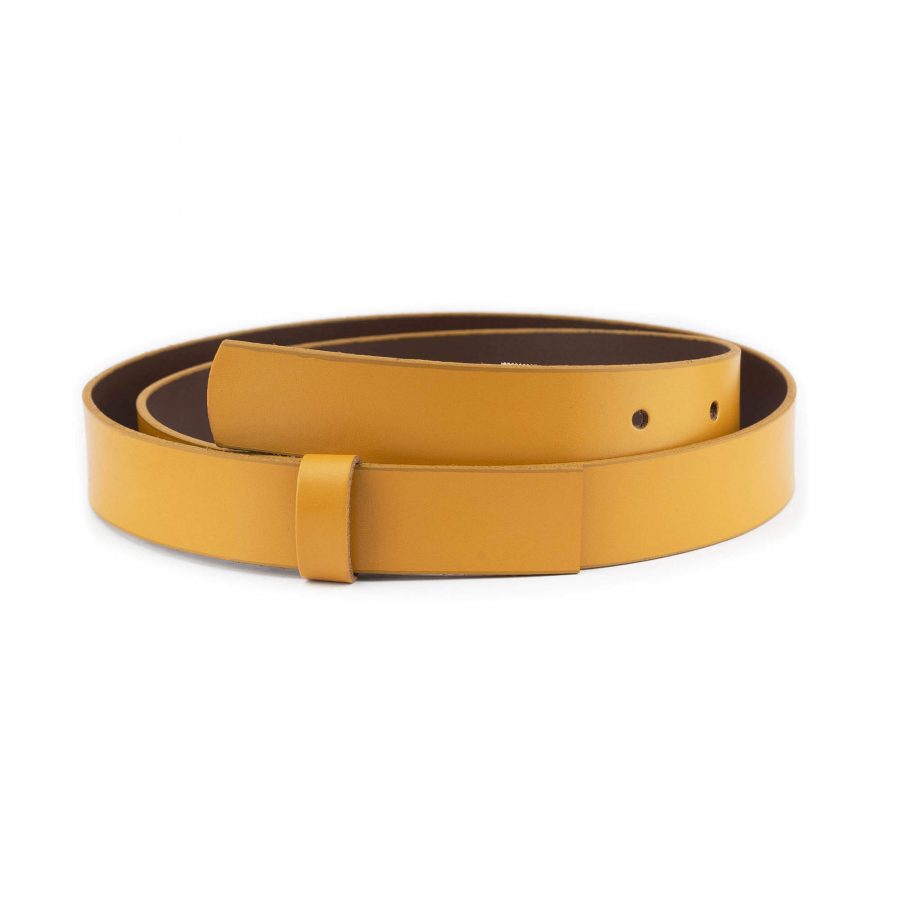 mustard belt strap replacement genuine leather 30 mm 1