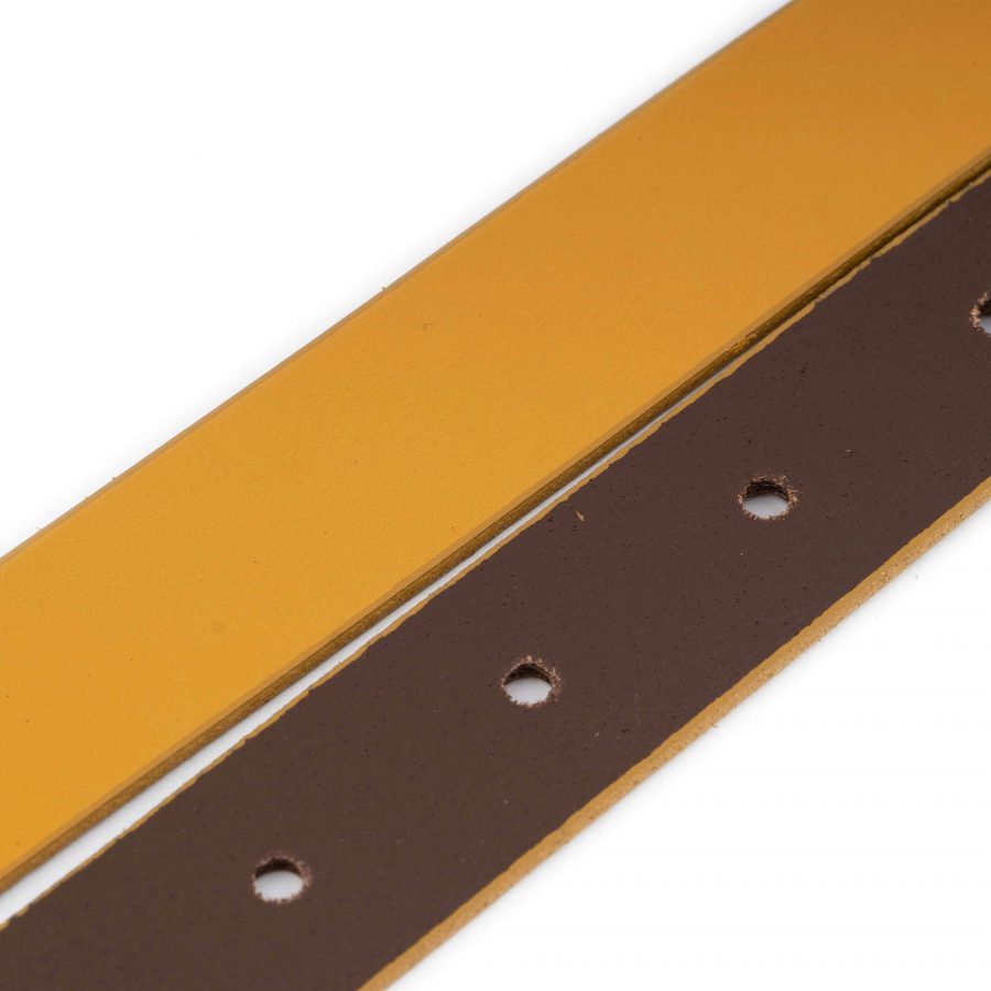 mustard belt strap replacement genuine leather 30 mm 6